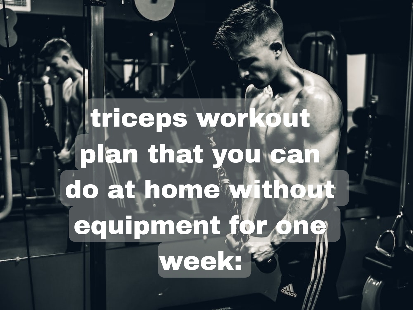 triceps workout plan that you can do at home without equipment for one week: